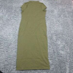 Bar III Dress Womens 0X Green Mock Neck Short Sleeve Jersey Bodycon Maxi NWT